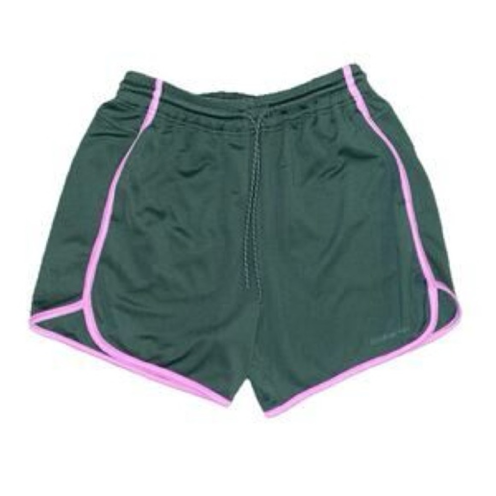 NWOT Outdoor Voices evergreen and pink recmesh athletic shorts - Picture 6 of 7